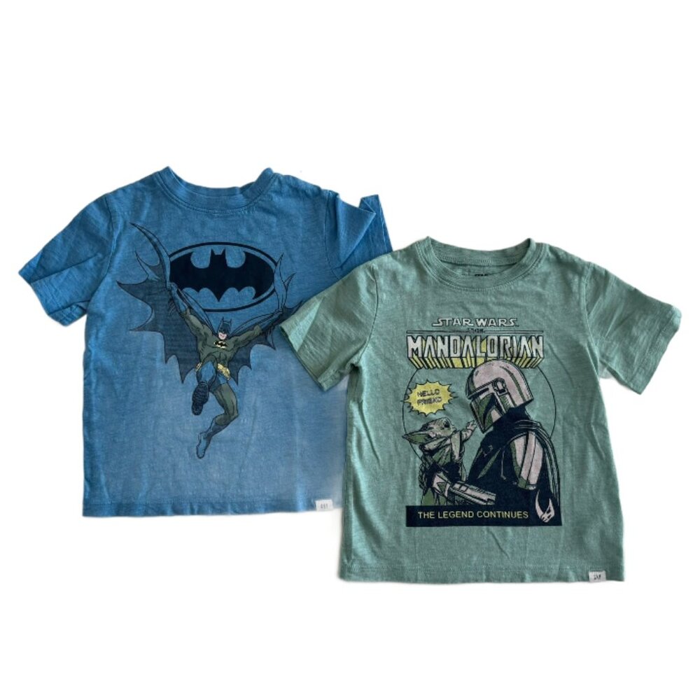 Baby Gap Batman DC & Star Wars T-shirt Set | Size 4T | Boy T-shirts